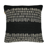 Kaila Bark Stripe Cotton Black Cushion Pillow